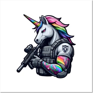 Tactical Unicorn - Sleeve Tattoo Posters and Art